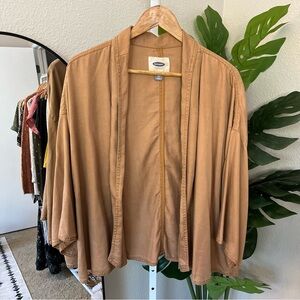 ✨ Old Navy Camel Brown Draped Kimono Cardigan XL | Lightweight Layering Piece